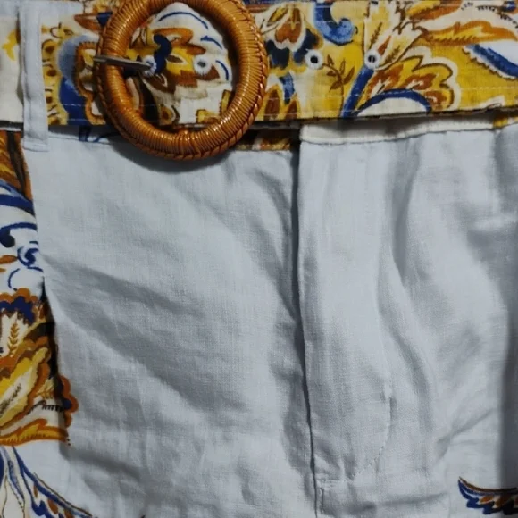 SALE! Joie Floral Print Linen Top & Matching Belted Shorts Set XL (XX-53) - Picture 7 of 10